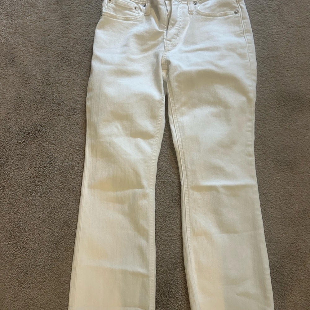 J. Crew Women's White Flare Jeans